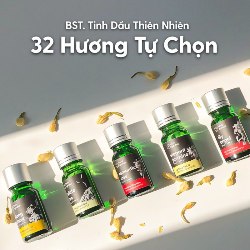 tinh dầu HENY GARDEN với BST hương đa dạng